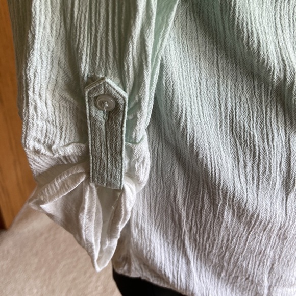 💚 Bandolino Ombre Blouse Mint Green Medium - Picture 5 of 12
